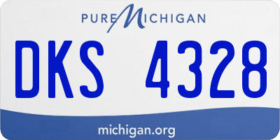 MI license plate DKS4328