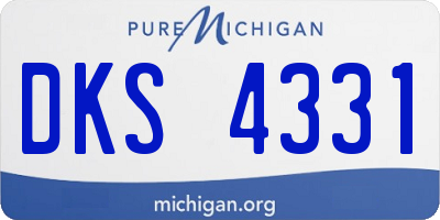 MI license plate DKS4331
