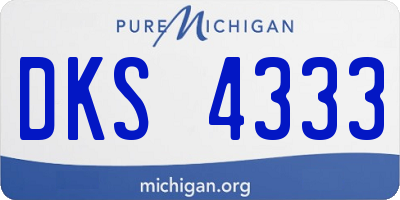 MI license plate DKS4333