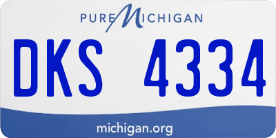 MI license plate DKS4334