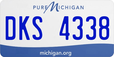 MI license plate DKS4338