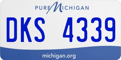 MI license plate DKS4339