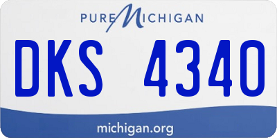 MI license plate DKS4340