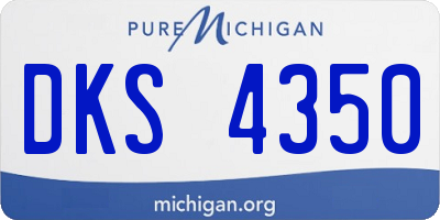 MI license plate DKS4350