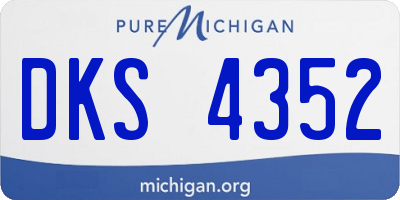 MI license plate DKS4352