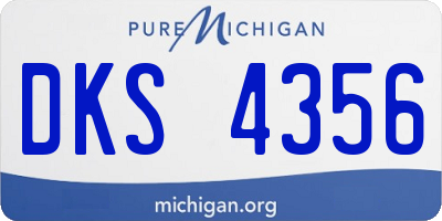 MI license plate DKS4356