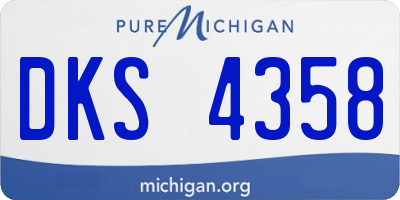 MI license plate DKS4358