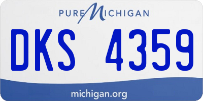 MI license plate DKS4359
