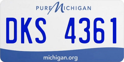 MI license plate DKS4361
