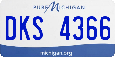 MI license plate DKS4366