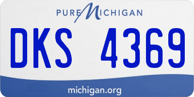 MI license plate DKS4369