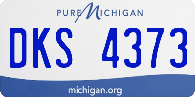 MI license plate DKS4373