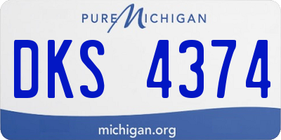 MI license plate DKS4374