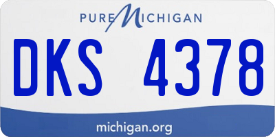 MI license plate DKS4378