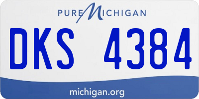 MI license plate DKS4384