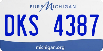 MI license plate DKS4387