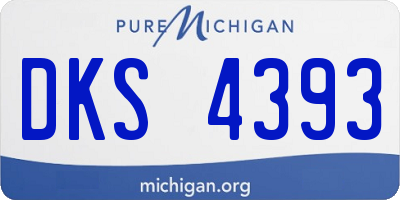 MI license plate DKS4393