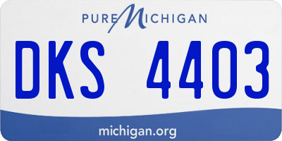 MI license plate DKS4403