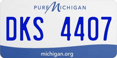 MI license plate DKS4407