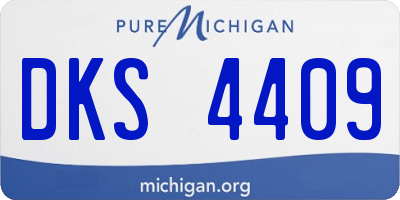 MI license plate DKS4409
