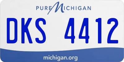 MI license plate DKS4412