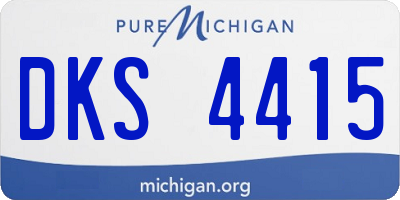 MI license plate DKS4415
