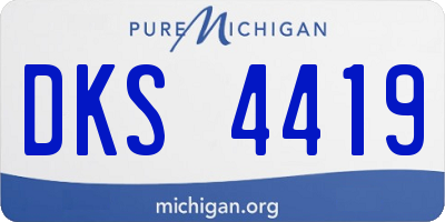 MI license plate DKS4419