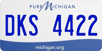 MI license plate DKS4422
