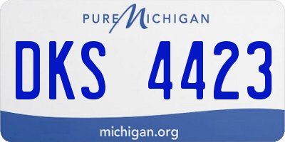 MI license plate DKS4423