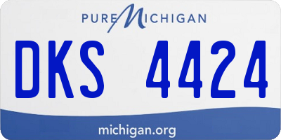 MI license plate DKS4424