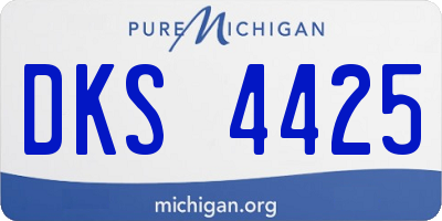 MI license plate DKS4425