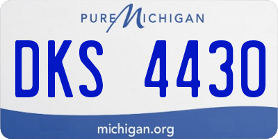 MI license plate DKS4430