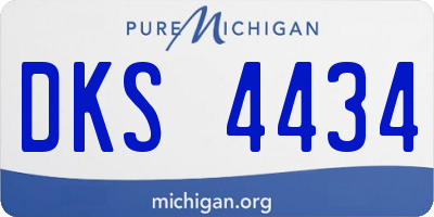 MI license plate DKS4434