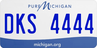 MI license plate DKS4444