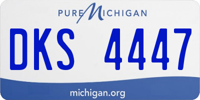 MI license plate DKS4447