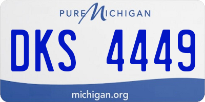 MI license plate DKS4449