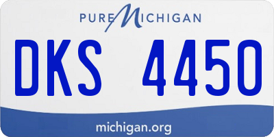 MI license plate DKS4450