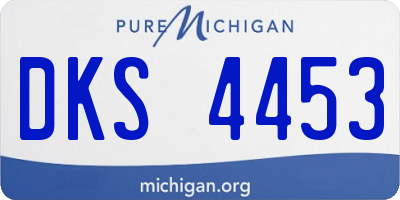 MI license plate DKS4453