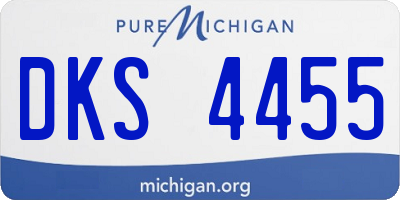 MI license plate DKS4455