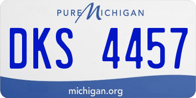 MI license plate DKS4457