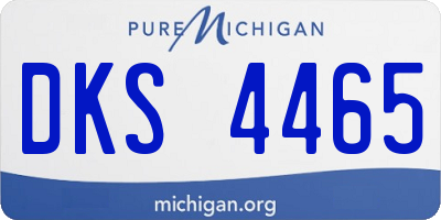 MI license plate DKS4465