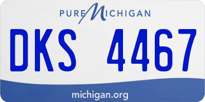 MI license plate DKS4467