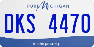MI license plate DKS4470