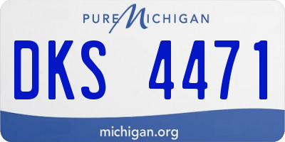 MI license plate DKS4471