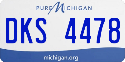 MI license plate DKS4478