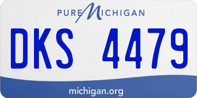 MI license plate DKS4479