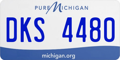 MI license plate DKS4480