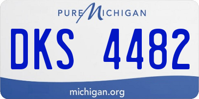 MI license plate DKS4482