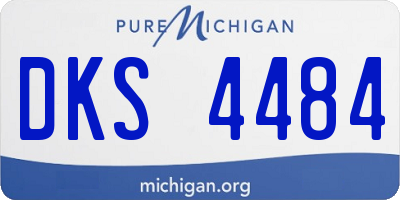 MI license plate DKS4484
