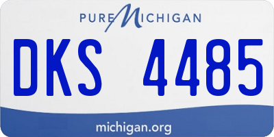 MI license plate DKS4485